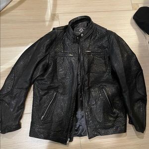 Jackie Robbins Malibu Vintage Caviar Leather Jacket Hollywood American Leather